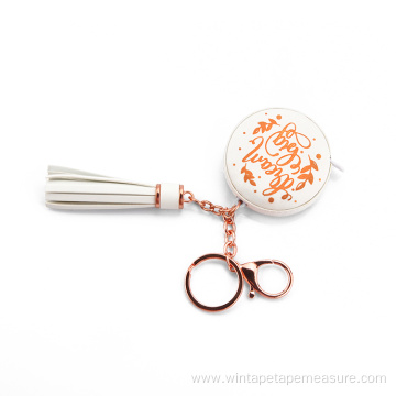 PU Leather Tape Measure with Keychain